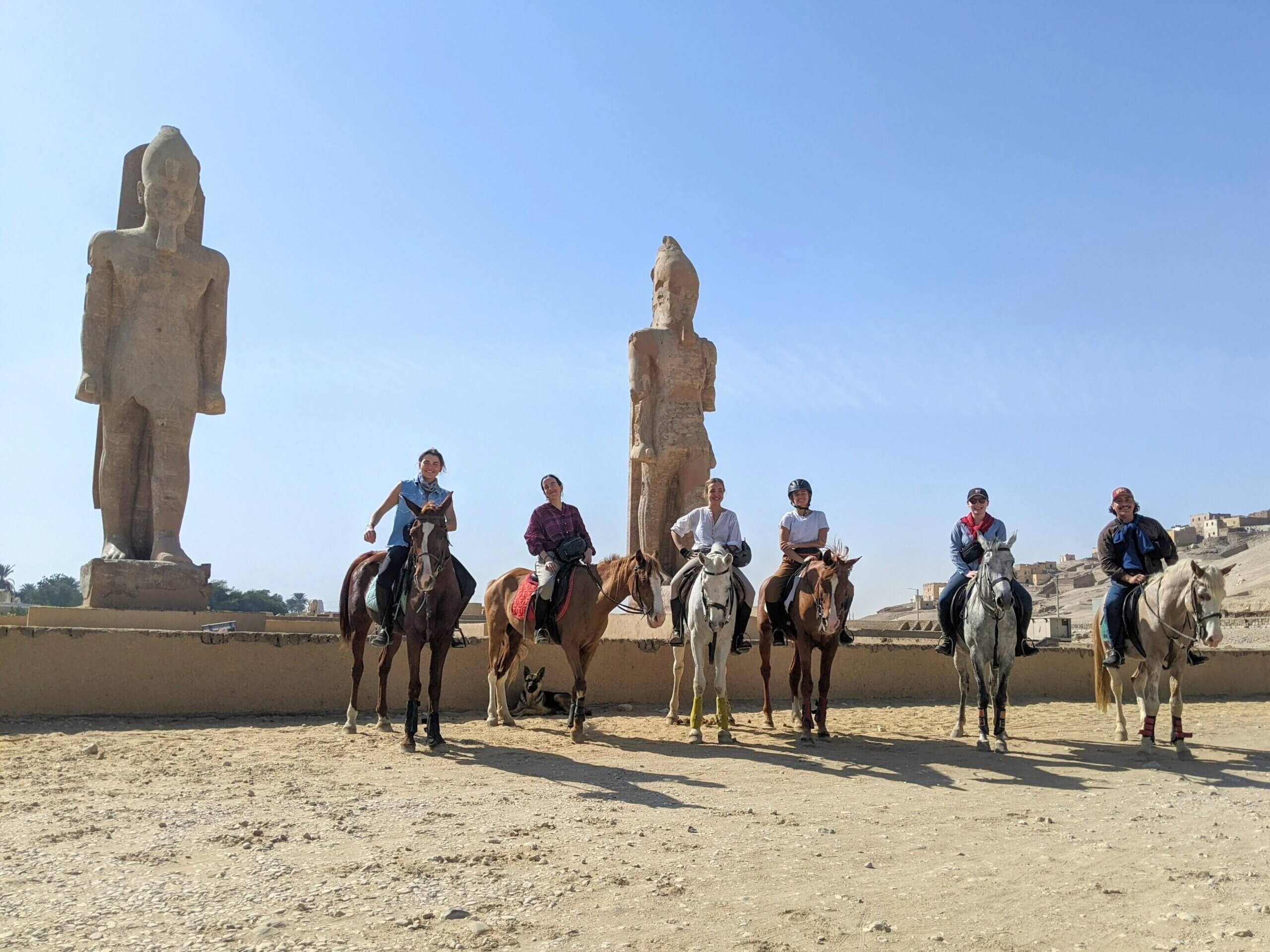 horse-riding-holiday-ancient-statues-amenhotep-luxor-west-bank-egypt